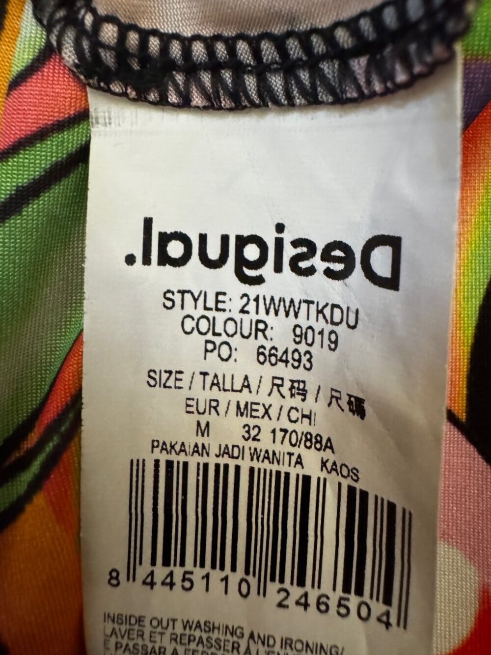 Desigual Collab with Maria Escote Long Sleeve Slim T-shirt - Rare! New - Picture 14 of 15